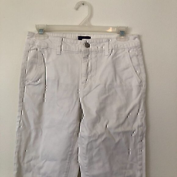 NYDJ NOT YOUR DAUGHTERS Solid White Cropped Crop Ankle Skinny Jeans 4 STAINS - Picture 3 of 11
